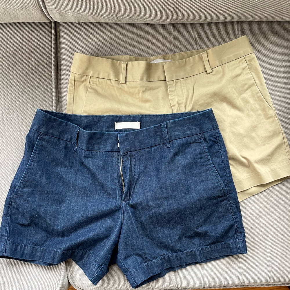 Banana Republic size 6. Khaki and denim shorts